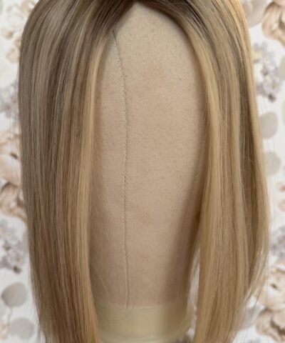 Topper naturalny mono/ Tara 16 cm x 16 cm, włosy europejskie